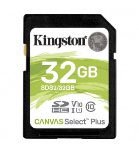 Tarjeta de memoria SD Kingston 32GB SDHC Canvas select Plus 100 MB/s en lectura,