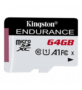 Memoria MicroSDHC 64GB Kingston Endurance, Lectura 95MB/s, Escritura 30MB/s clase 10 + Adaptador SD