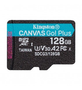 Tarjeta MicroSD Kingston Canvas Go! Plus de 128GB (UHS-I, A2, V30, U3, Clase 10)