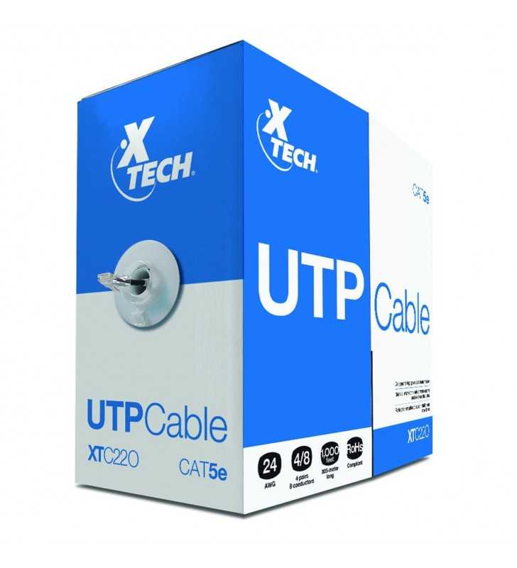 Caja Cable Utp Xtech Categoria 5e Gris De 305 Mts